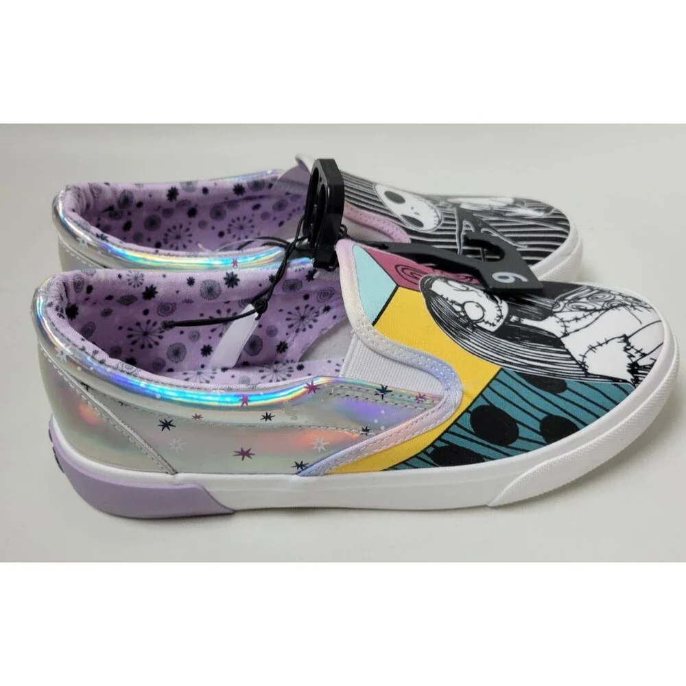 NWT Disney Ground Up Nightmare Before Christmas Sneakers Jack‎ Sally Sz 6